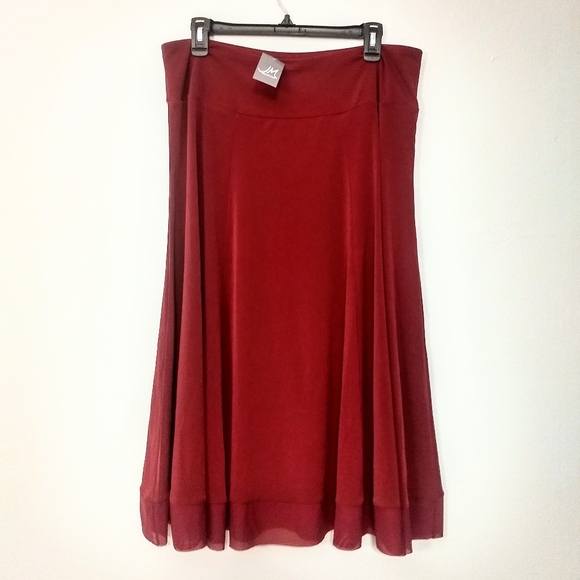 JM Collection Dresses & Skirts - NWT JM Collection Scarlet Red Flowy A-Line Skirt